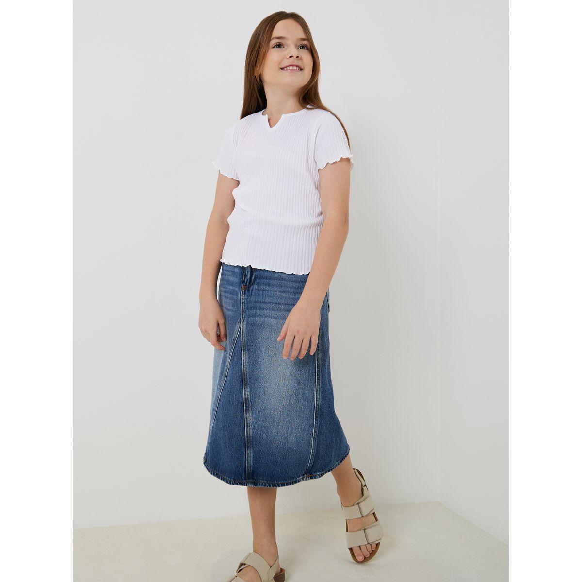 Styli Elevate Regular Fit Lettuce Edge Ribbed Top-girls-clothing-blousesandshirts-image-1