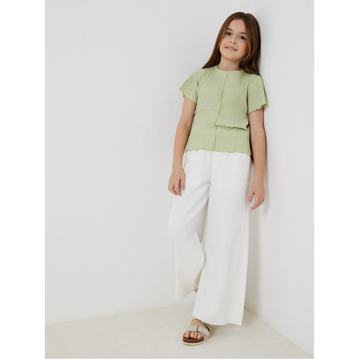 Styli Elevate Exposed Seam Detail Ribbed Top-girls-clothing-tshirts-image-2