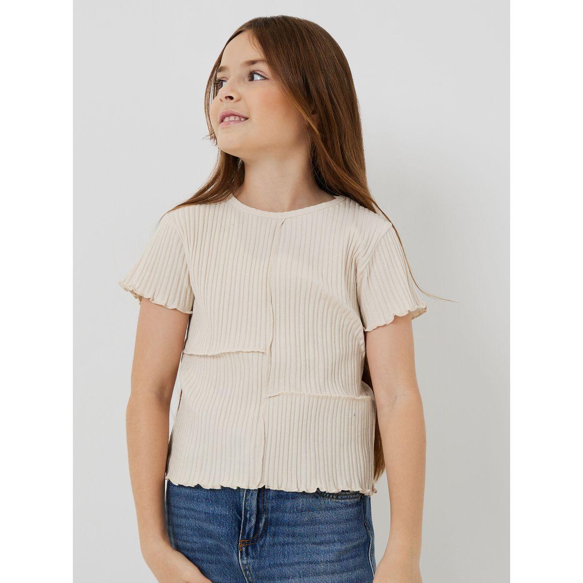 Styli Elevate Exposed Seam Detail Ribbed Top-girls-clothing-tshirts-image-1