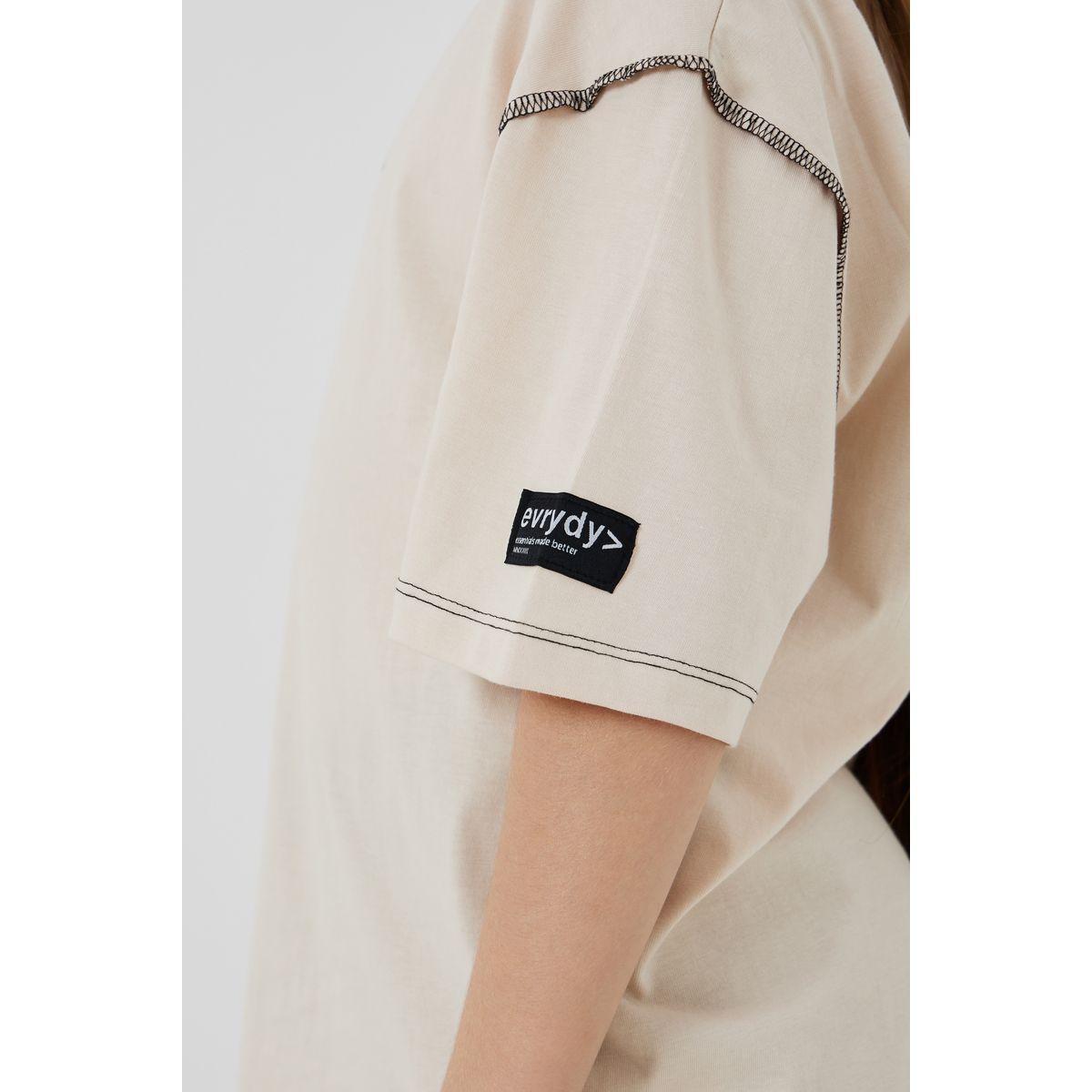 Styli Elevate Oversized Slogan T-Shirt with Exposed Seam-girls-clothing-tshirts-image-3