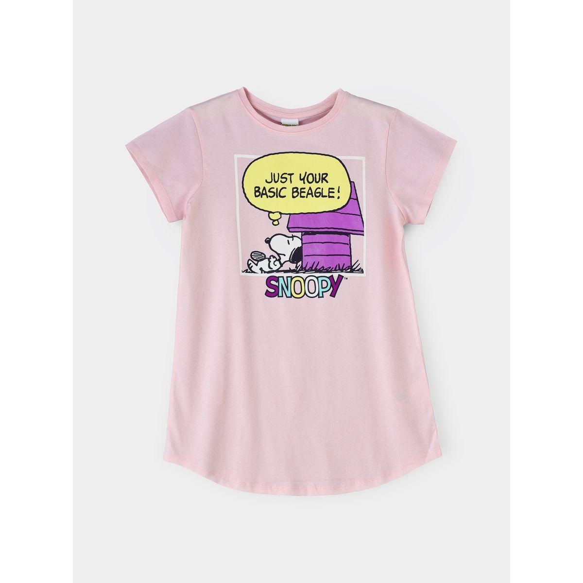 URBAN HAUL X Styli Peanuts Snoopy Print Sleep Dress-girls-clothing-nightwear-image-1