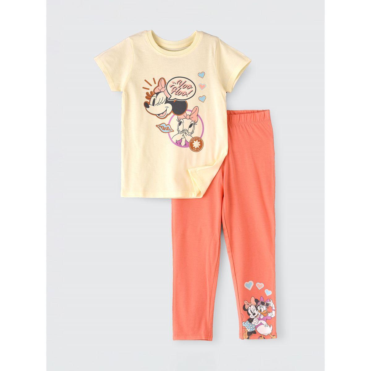 URBAN HAUL X Styli Disney Minnie & Daisy Senior T-Shirt & Pyjama Set-girls-clothing-nightwear-image-1
