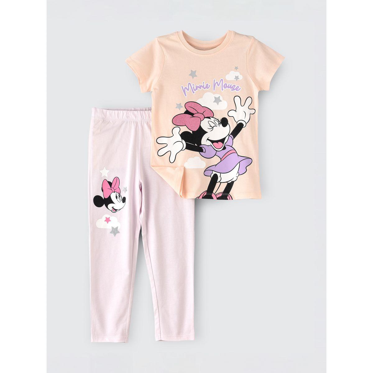 URBAN HAUL X Styli Disney Minnie Mouse Senior T-Shirt & Pyjama Set-girls-clothing-nightwear-image-1