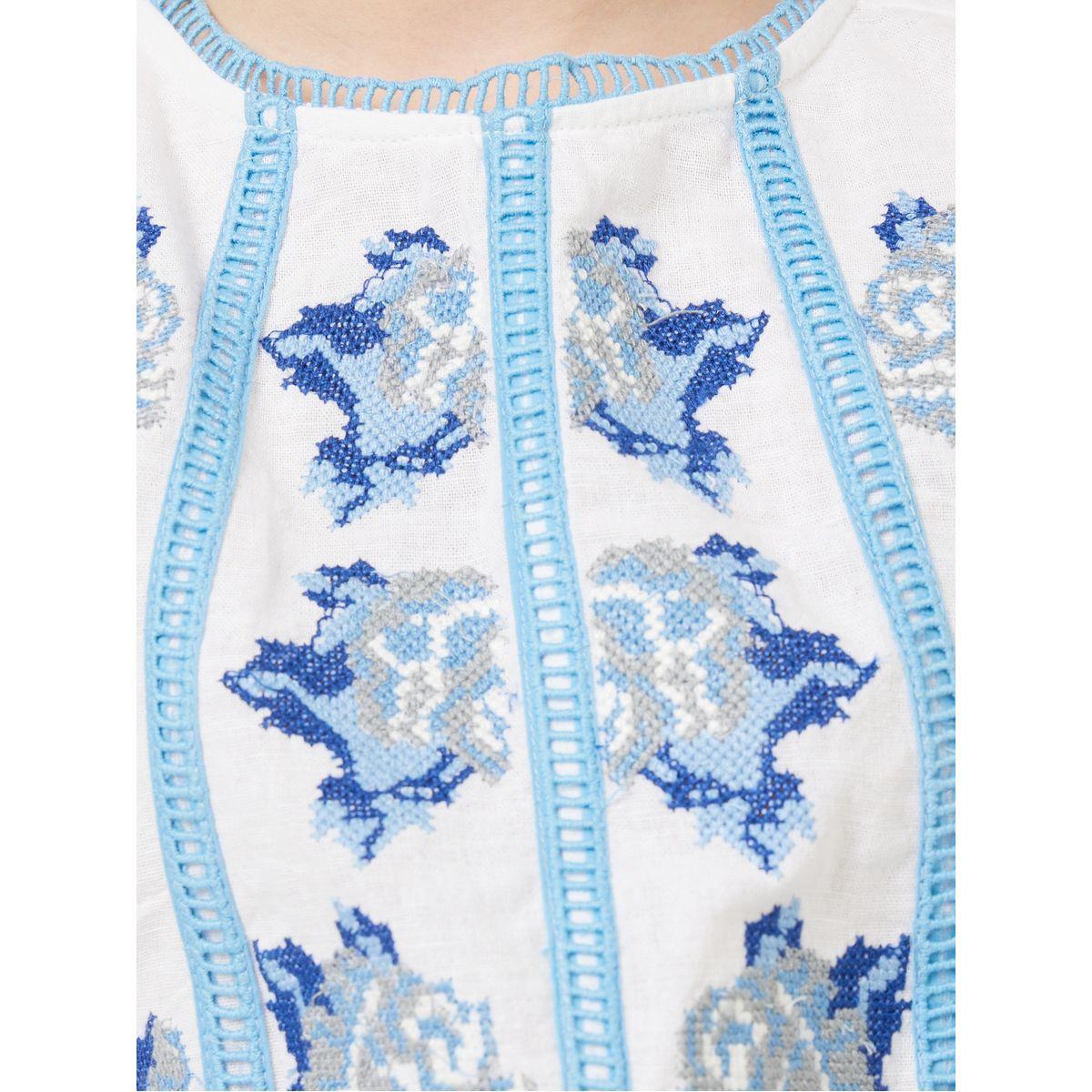 بلوزة مطرزة بأنماط زهور-girls-clothing-blousesandshirts-image-3
