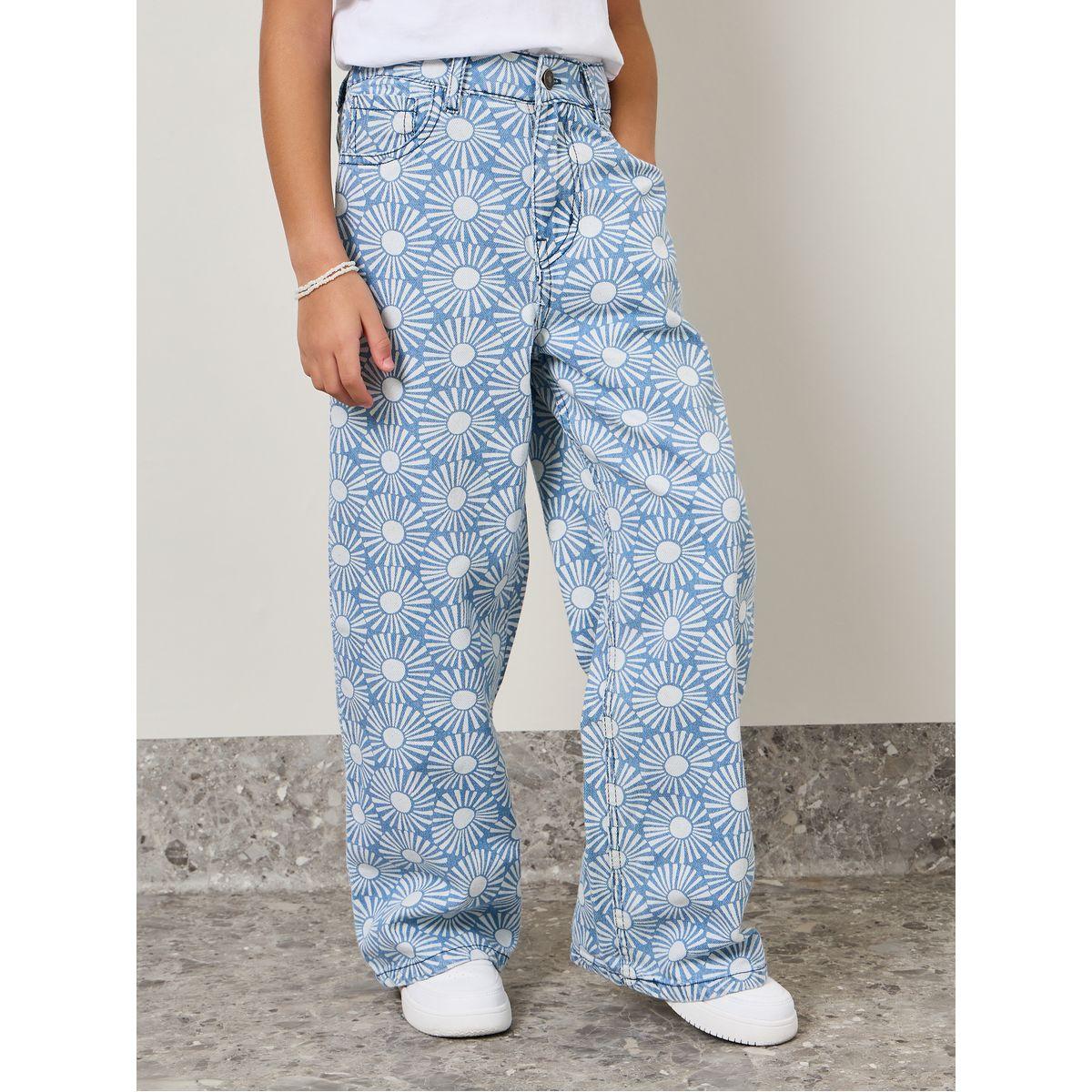 Styli Floral Straight Jeans -girls-clothing-bottoms-jeansandjeggings-image-2