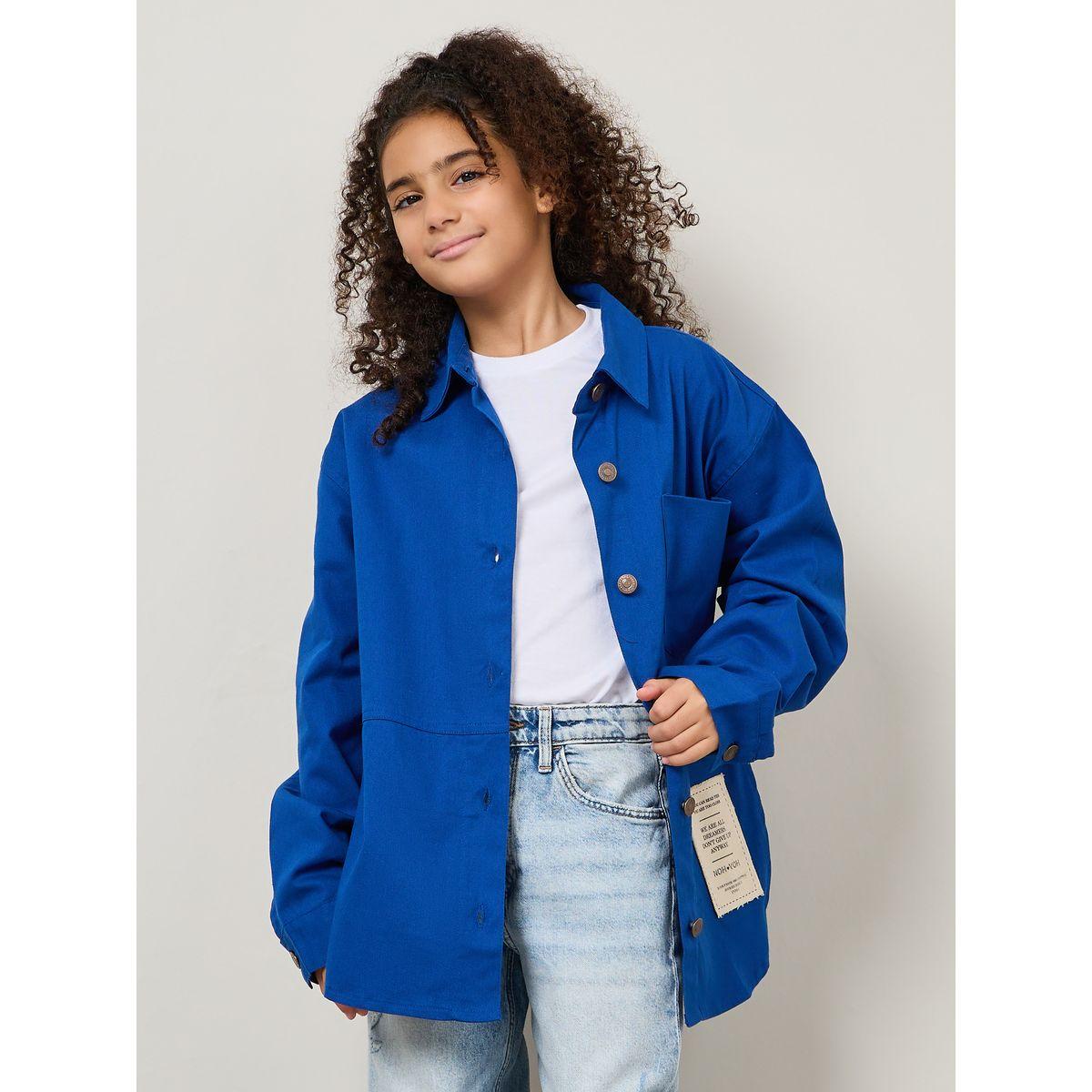جاكيت دنيم بجيوب وأزرار غلق-girls-clothing-jacketsandcoats-image-1
