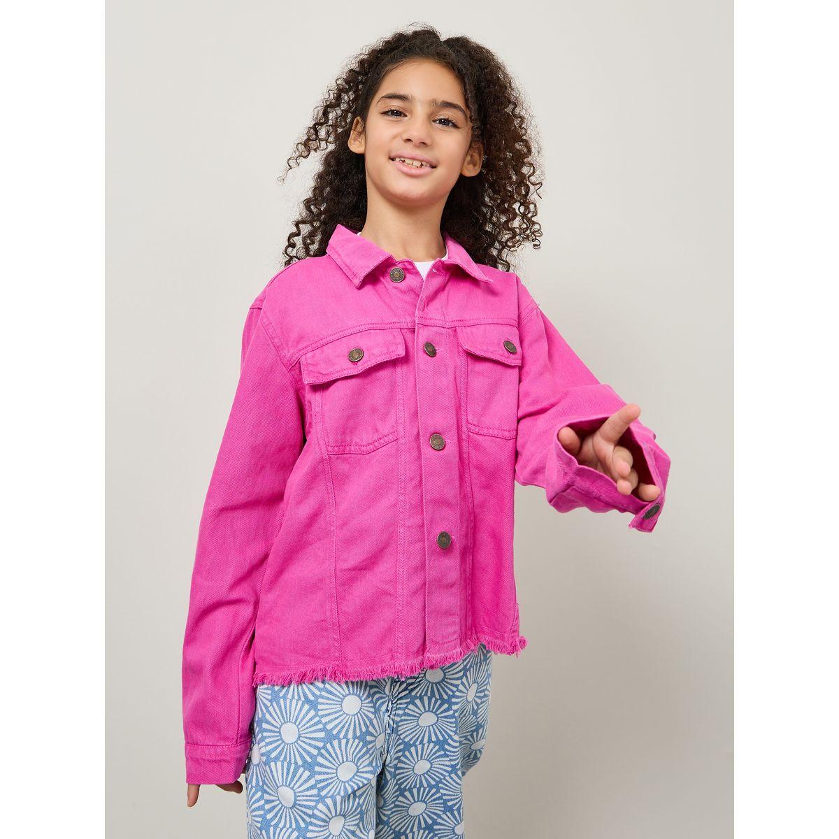 Styli Solid Denim Jacket-girls-clothing-jacketsandcoats-image-4