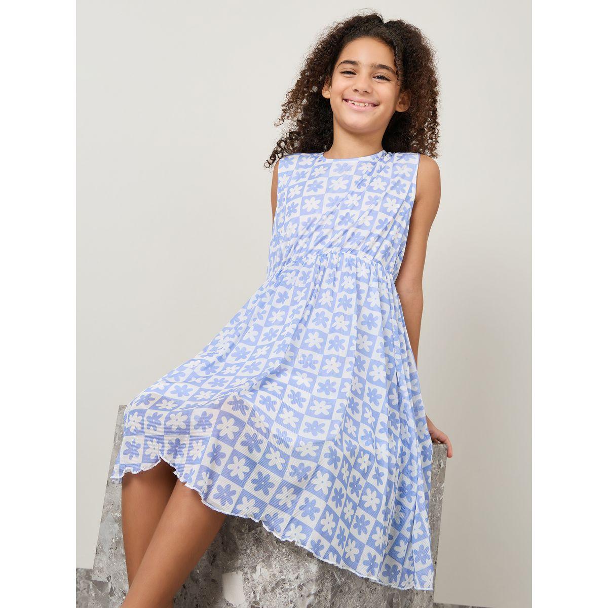 فستان بلا اكمام مطبع بزهور-girls-clothing-dressesandjumpsuits-image-1