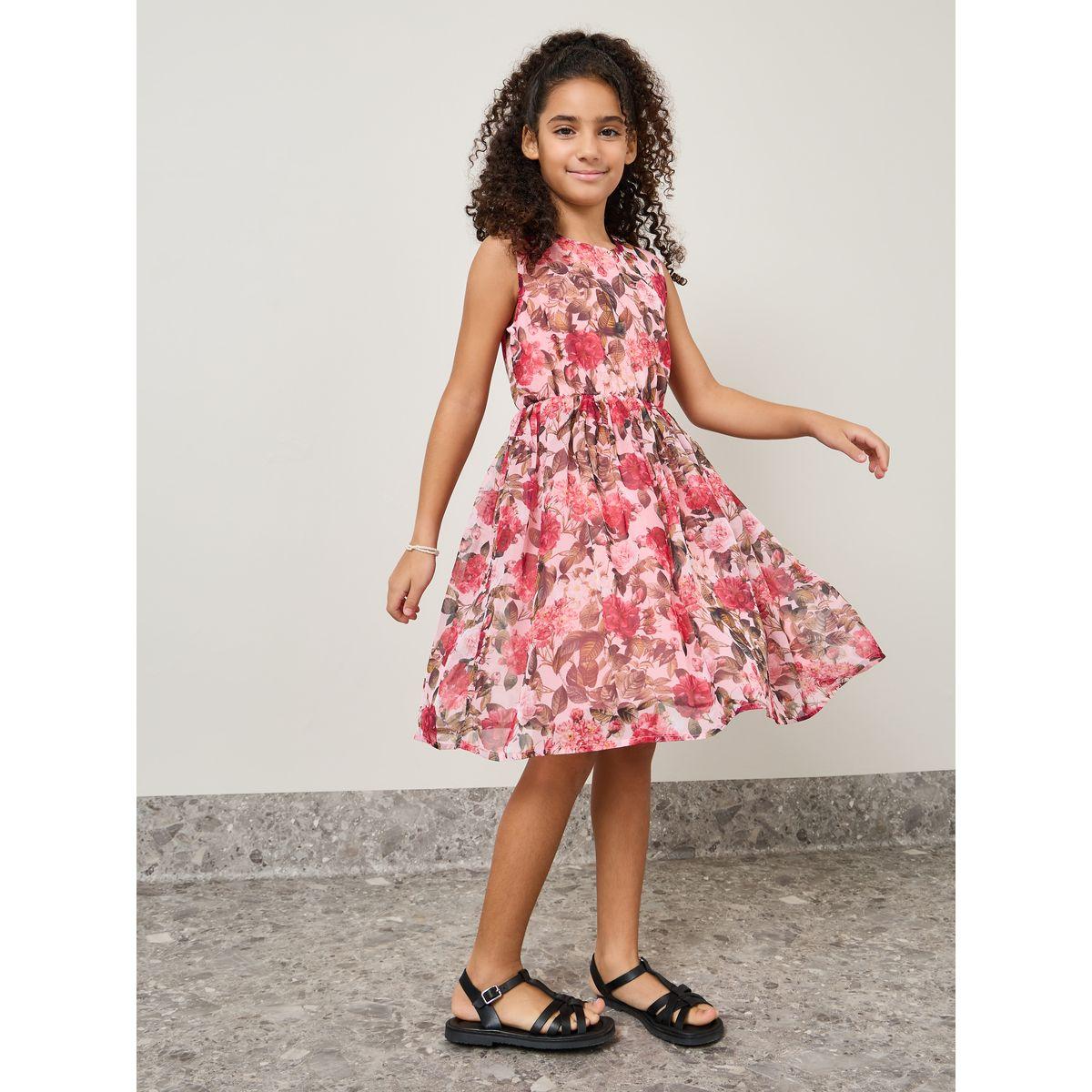 فستان سكاتر مطبع بزهور-girls-clothing-dressesandjumpsuits-image-1