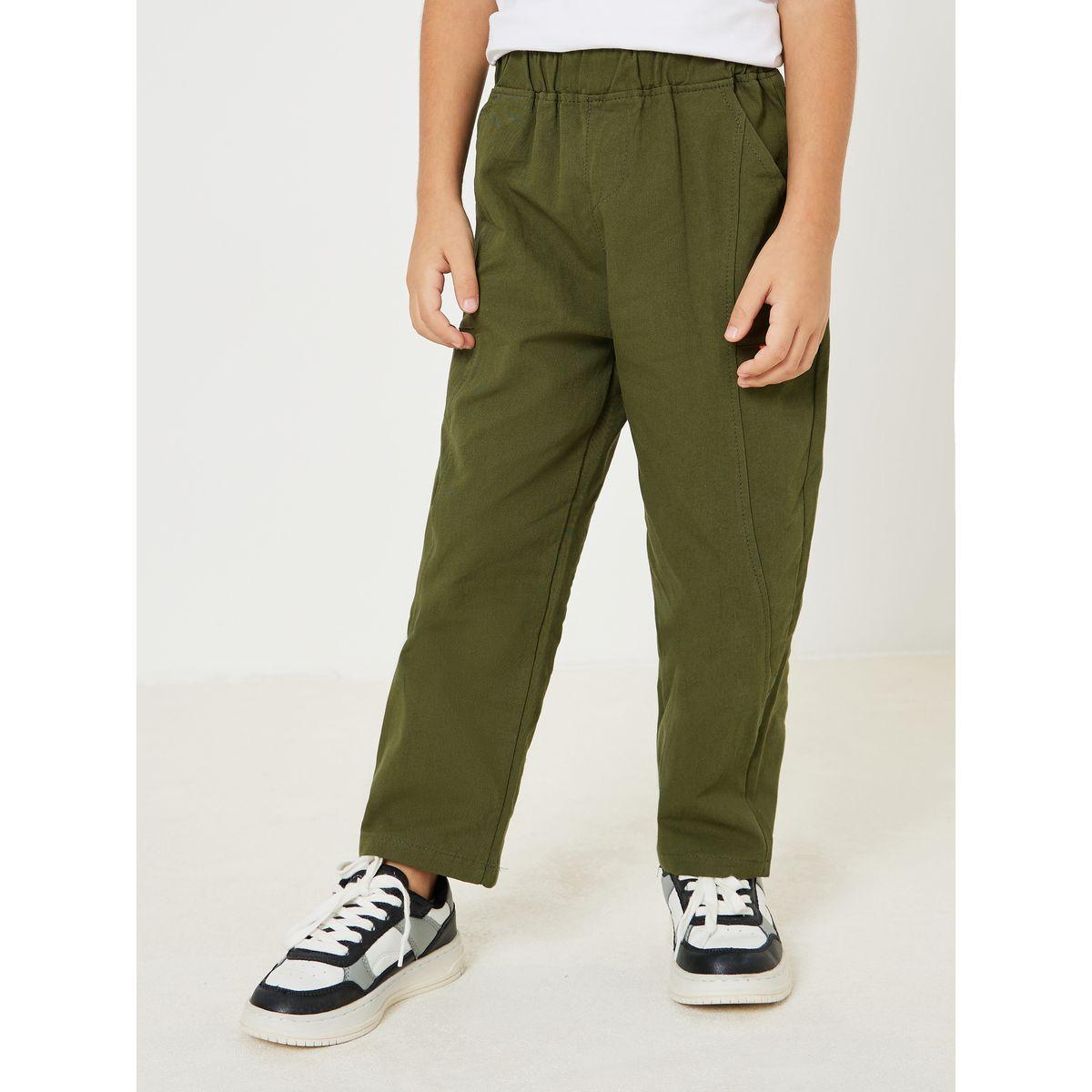 Styli Solid Cotton Trouser-boys-clothing-bottoms-trousers-image-1