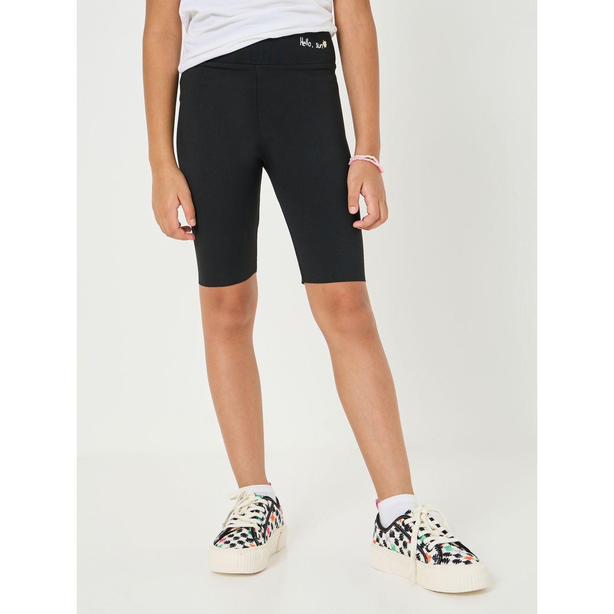 Styli Slogan Print Cycling Shorts-girls-clothing-bottoms-shorts-image-2