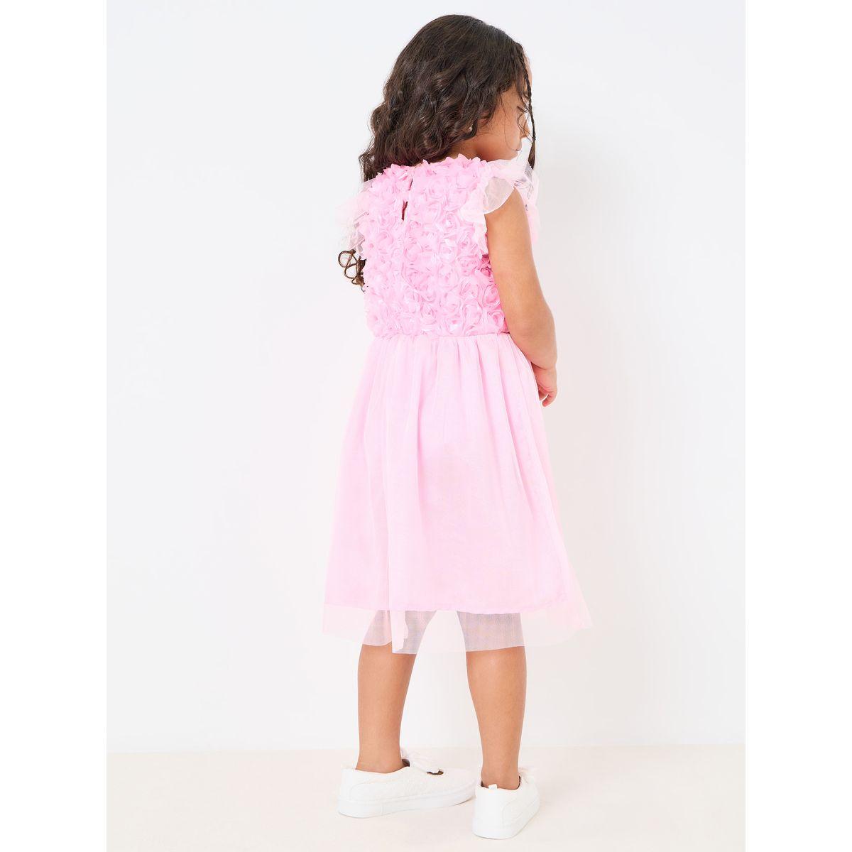 فستان ميدي بتفاصيل شبكية-girls-clothing-dressesandjumpsuits-image-4