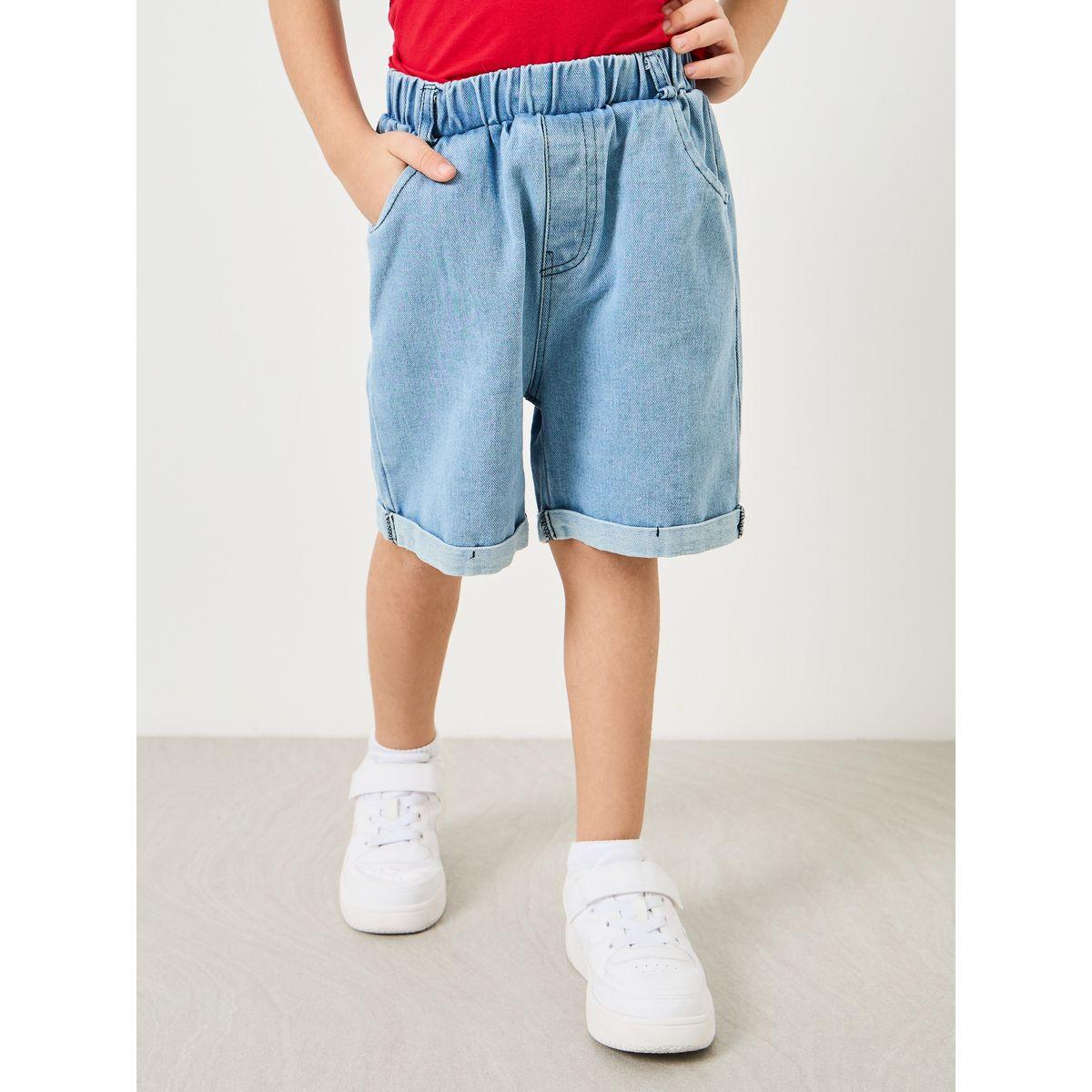 Styli Colorblock T-shirt and Denim Short Set-boys-clothing-setsandcoords-image-4