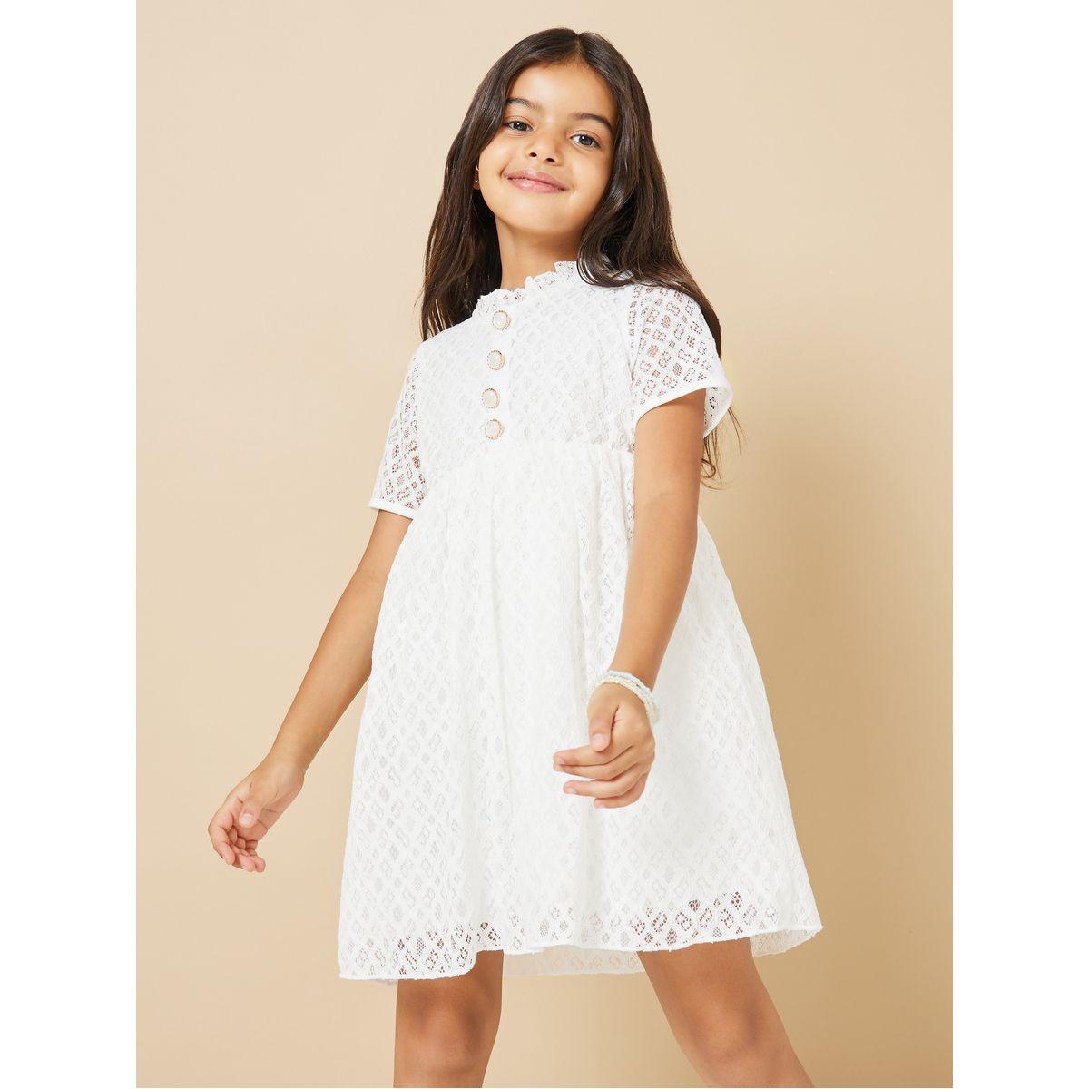 فستان بتفاصيل دانتيل وأزرار-girls-clothing-dressesandjumpsuits-image-1