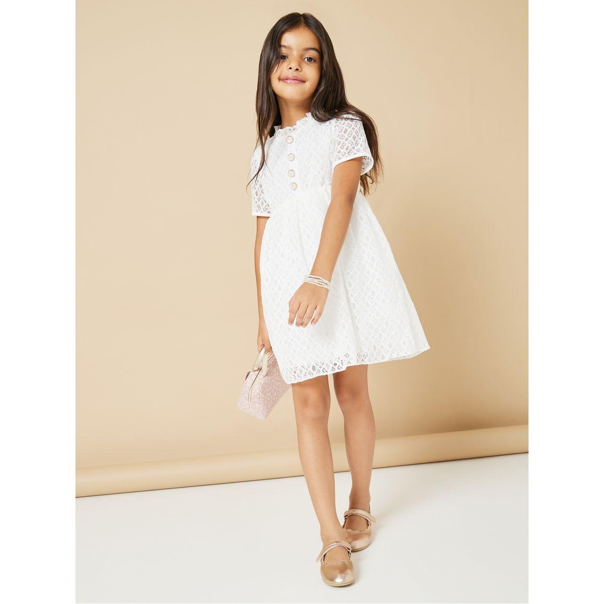 Styli Lace Insert Button Detail Dress-girls-clothing-dressesandjumpsuits-image-2