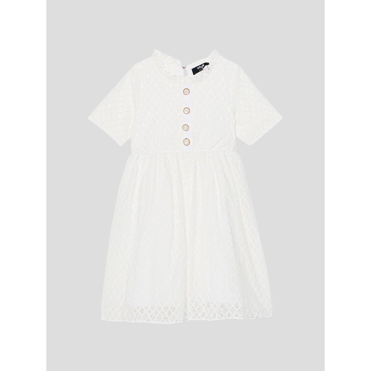 فستان بتفاصيل دانتيل وأزرار-girls-clothing-dressesandjumpsuits-image-5