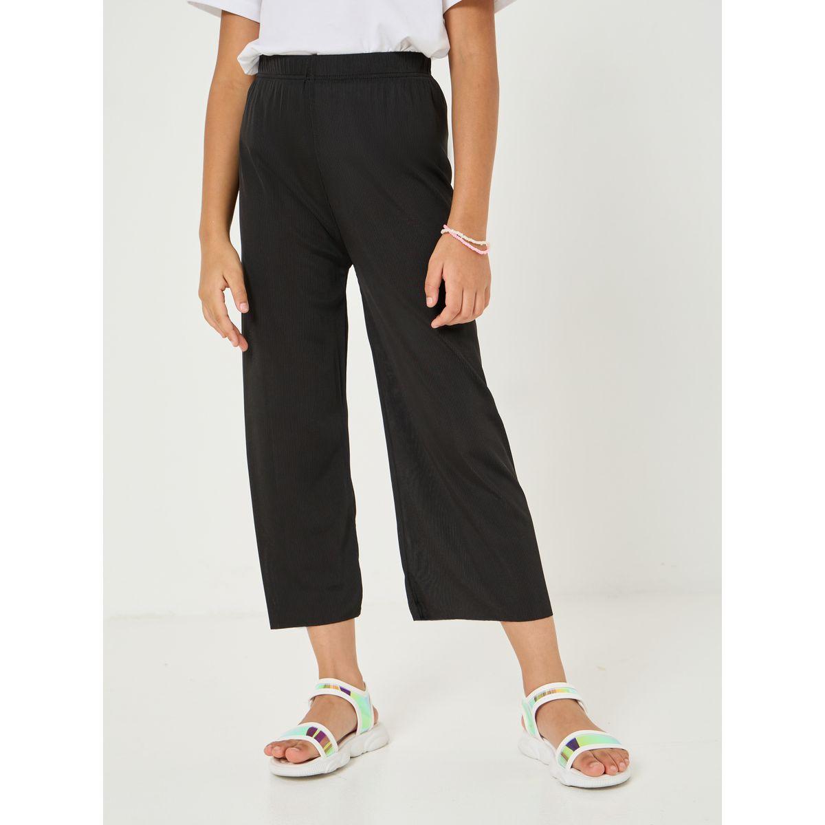 Styli Solid Soft Flare Leg Pants-girls-clothing-bottoms-trousers-image-2