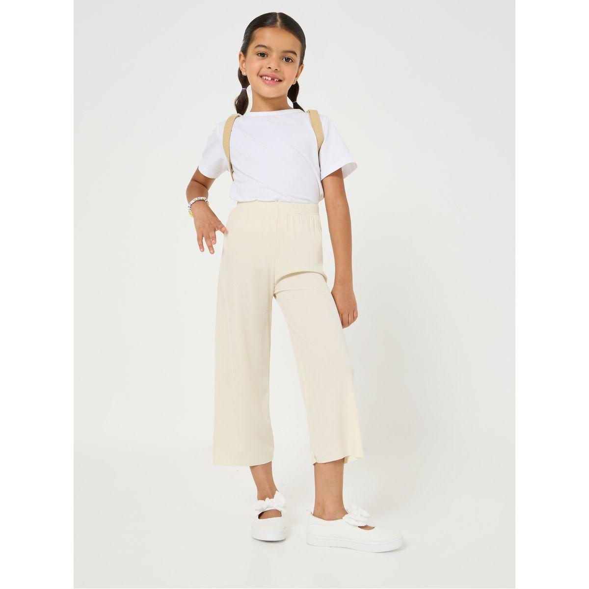 Styli Solid Soft Flare Leg Pants-girls-clothing-bottoms-trousers-image-1
