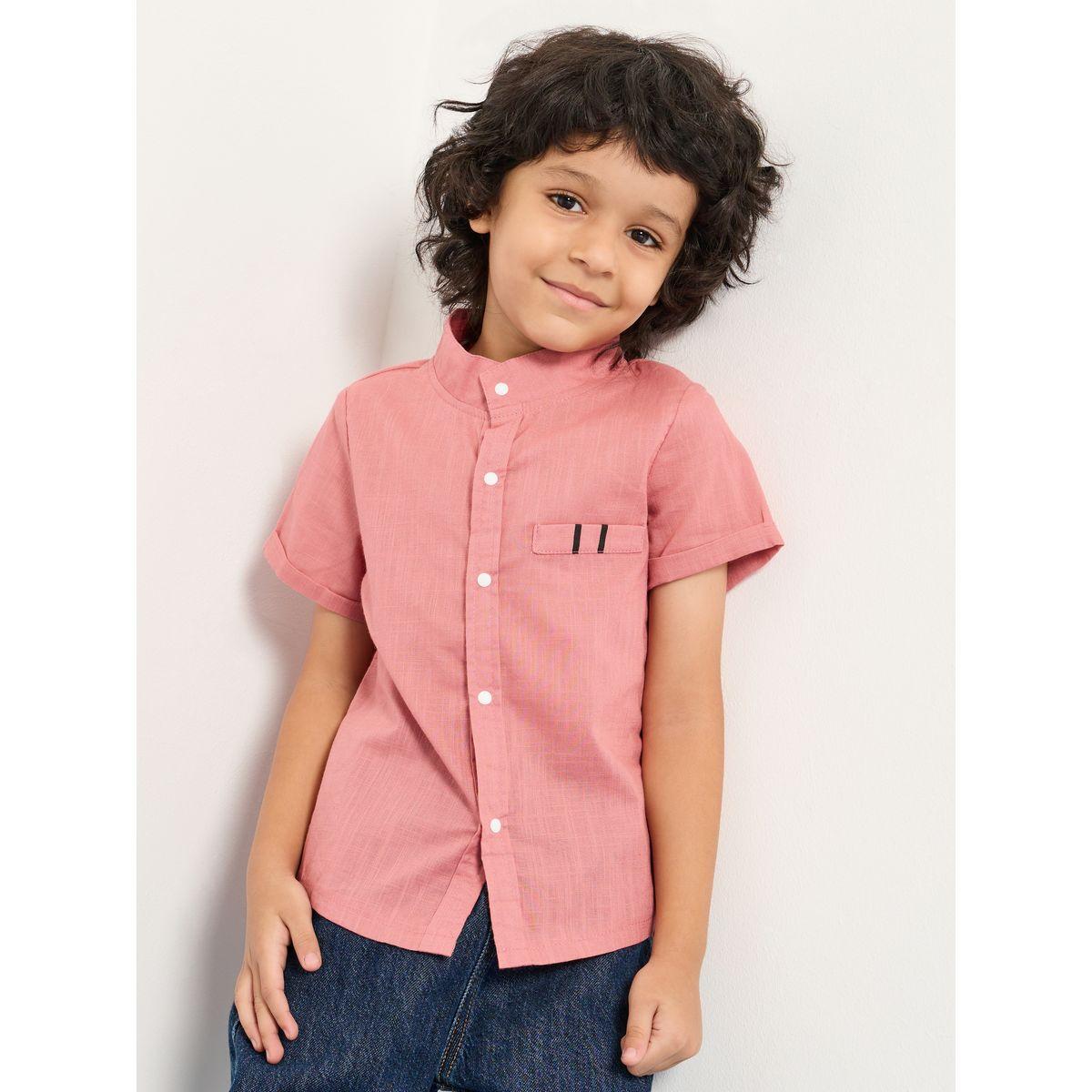 Styli Stand Collar Button Front Shirt-boys-clothing-shirts-image-3