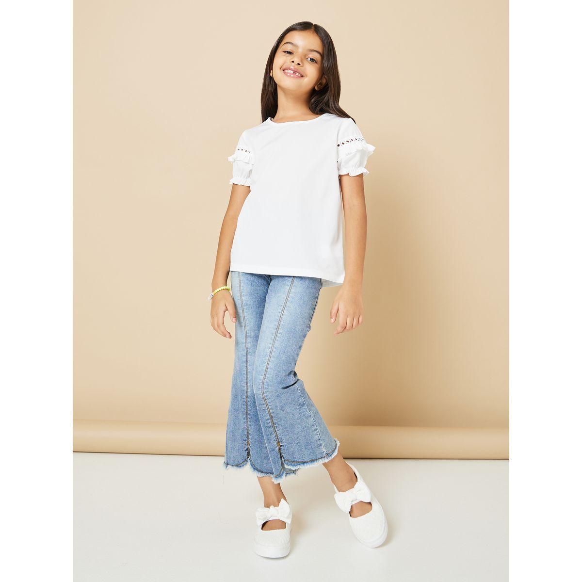 بلوزة سادة باكمام منفوشة-girls-clothing-blousesandshirts-image-2