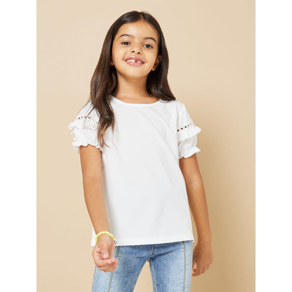 بلوزة سادة باكمام منفوشة-girls-clothing-blousesandshirts-image-3