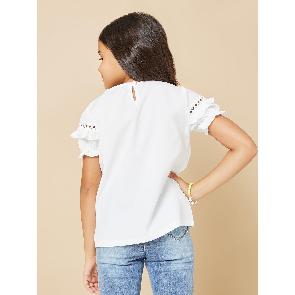 بلوزة سادة باكمام منفوشة-girls-clothing-blousesandshirts-image-5