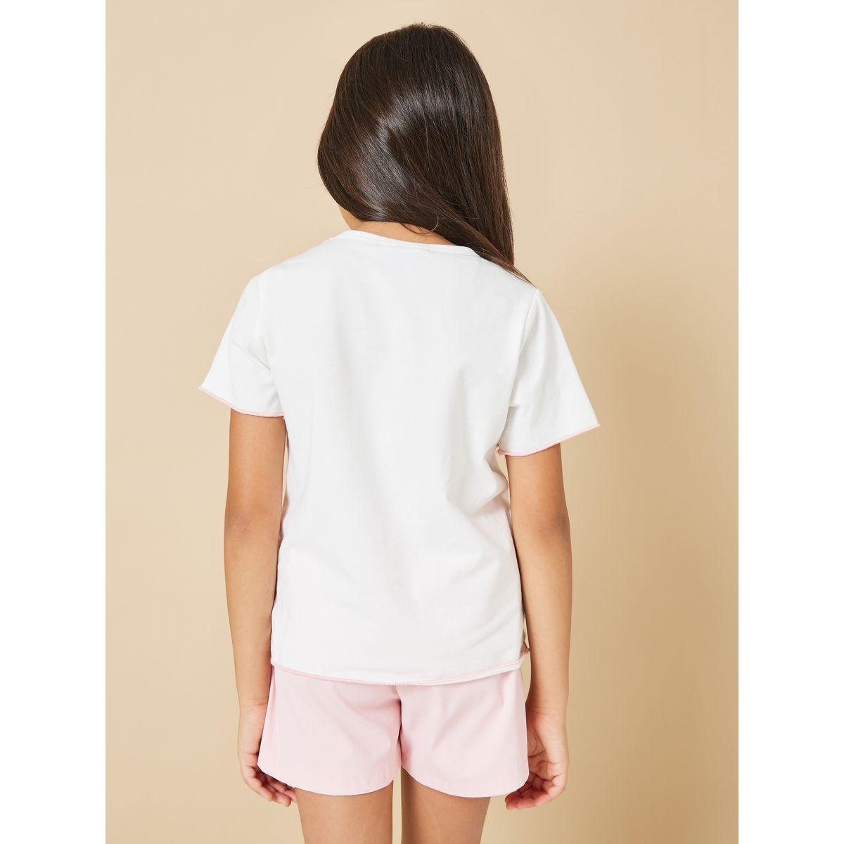 تيشيرت بطبعة جرافيك مع شنطة-girls-clothing-tshirts-image-5