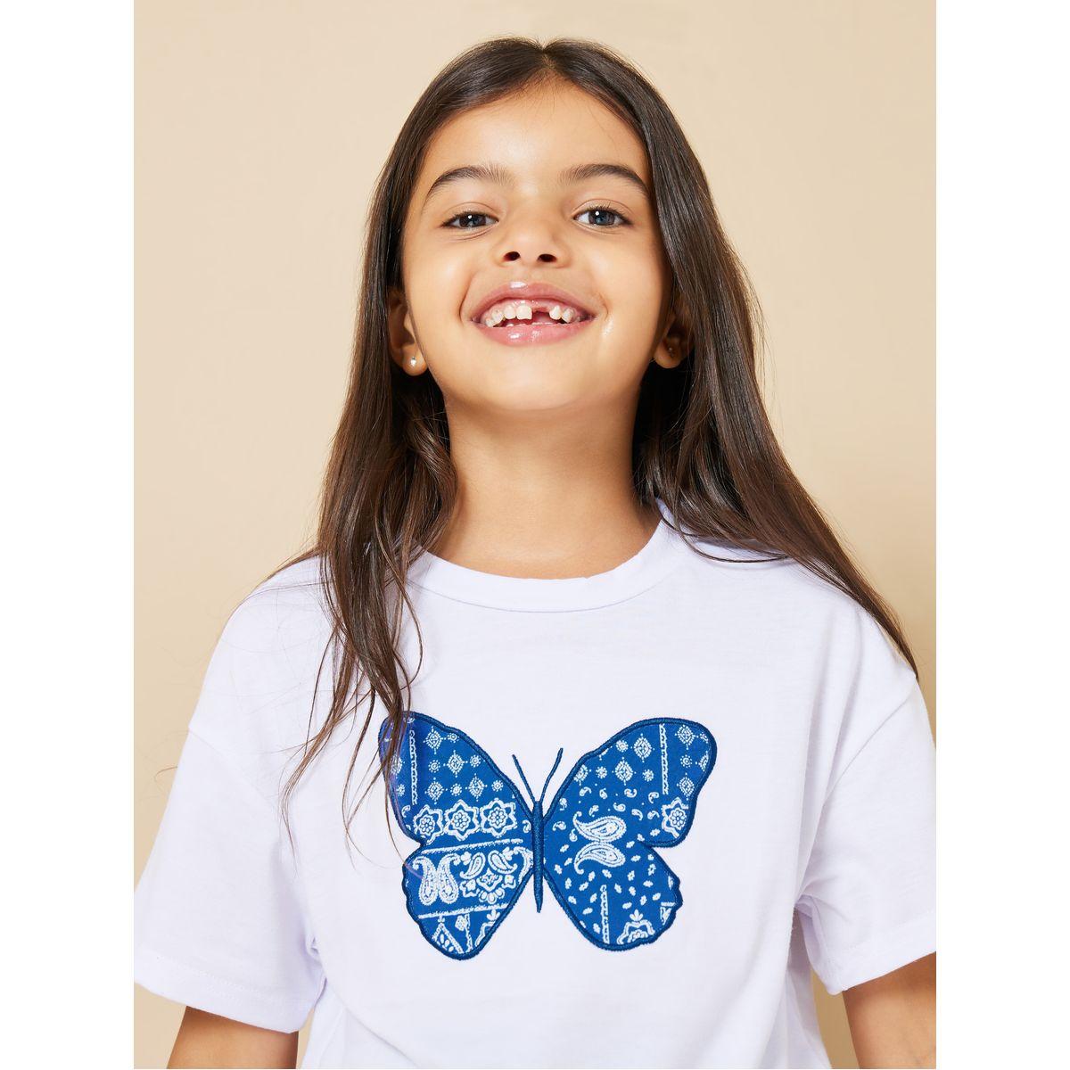 Styli Butterfly Graphic Print Shirt and Paisley Print Skirt Set-girls-clothing-setsandcoords-image-5