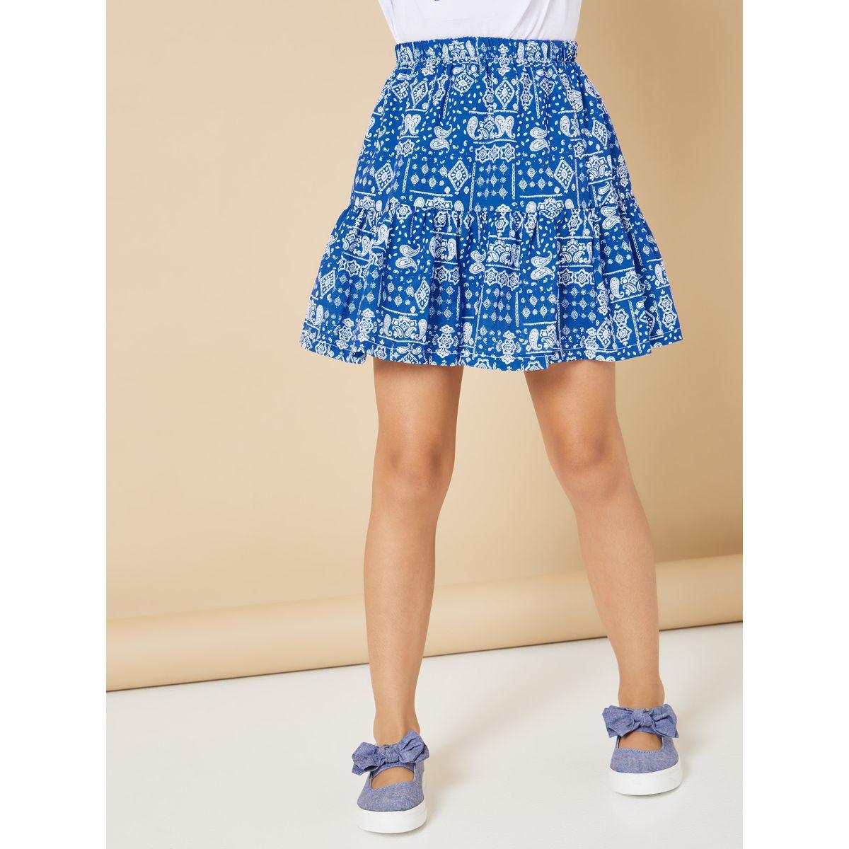 Styli Butterfly Graphic Print Shirt and Paisley Print Skirt Set-girls-clothing-setsandcoords-image-6