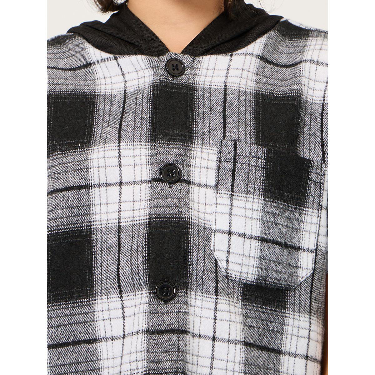 Styli Plaid Hooded Top & Shorts Set-boys-clothing-setsandcoords-image-5