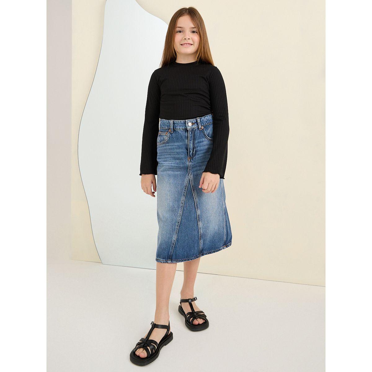 تيشيرت مضلع بأكمام طويلة-girls-clothing-tshirts-image-2