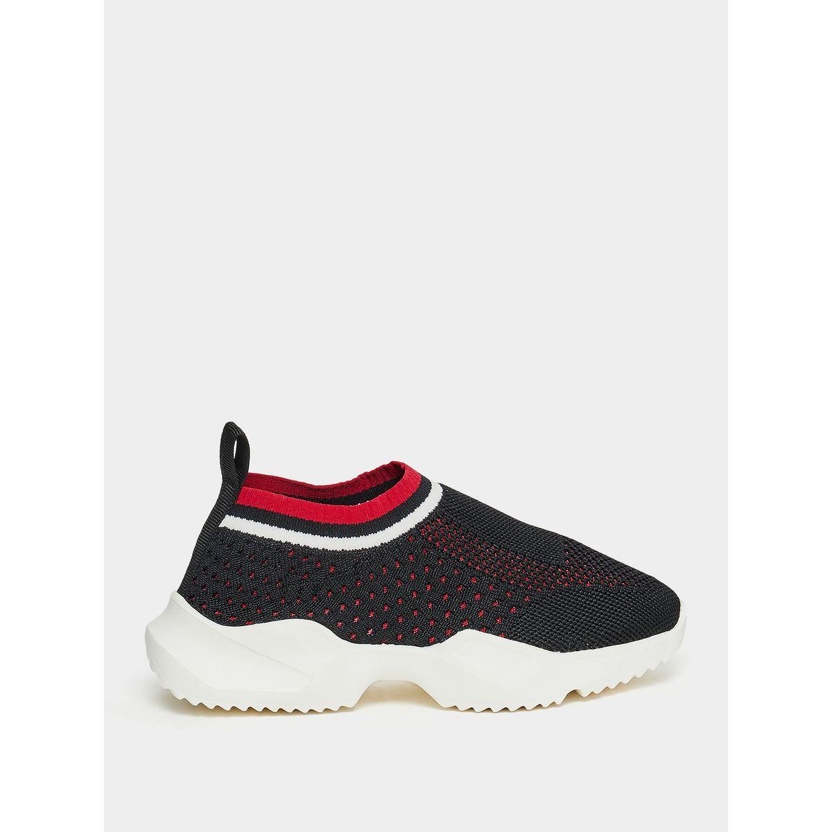 Styli Striped Pattern Knit Sneakers-girls-shoes-sneakers-image-1