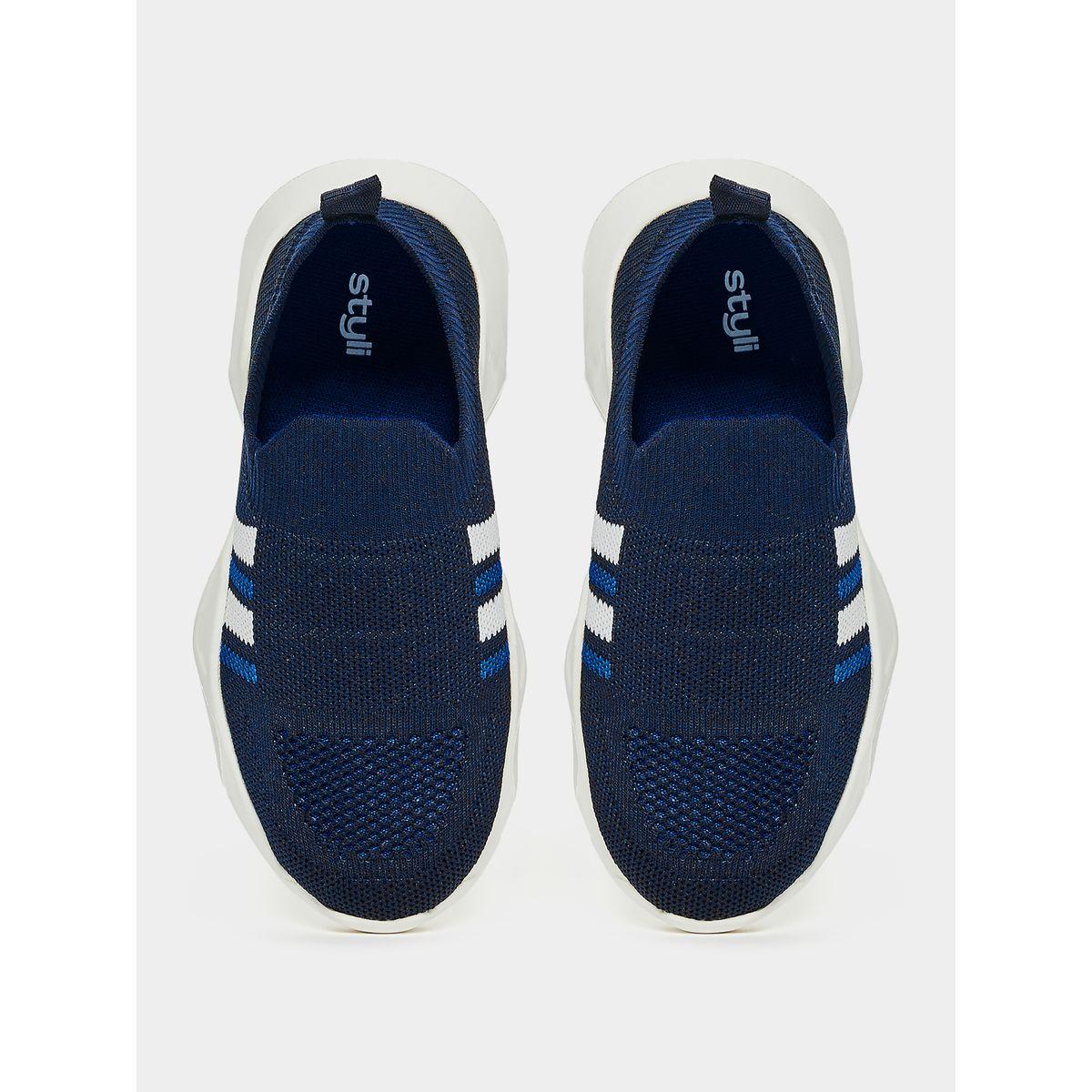 Styli Striped Pattern Knit Sneakers-boys-shoes-sneakers-image-4