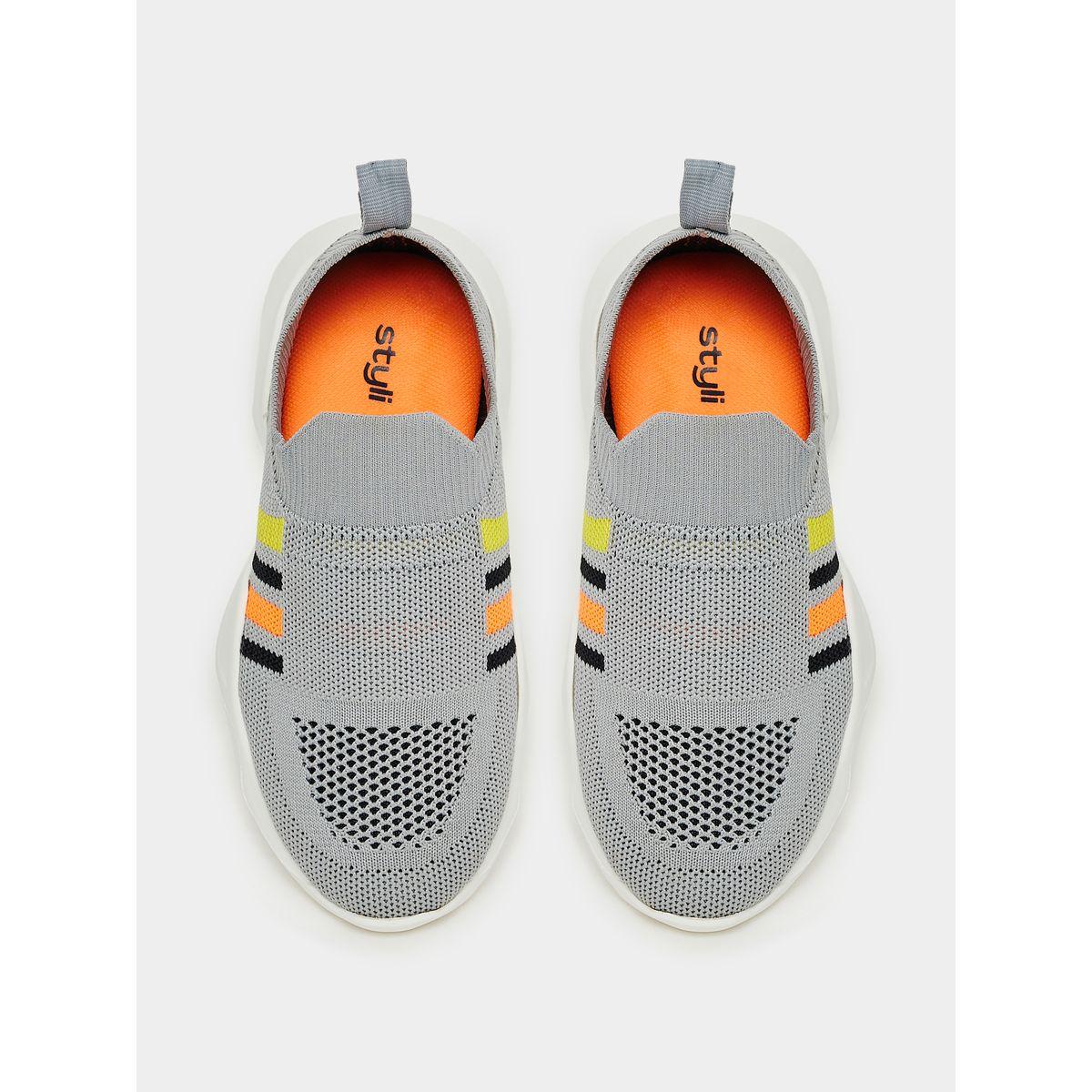 Styli Striped Pattern Knit Sneakers-boys-shoes-sneakers-image-4