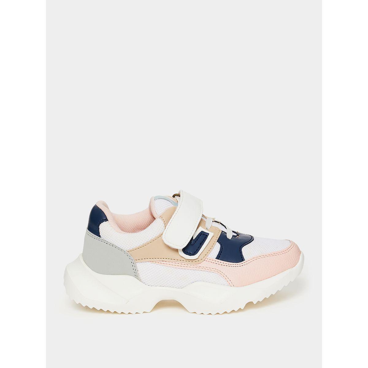 Styli Panelled Sneakers with Hook and Loop-girls-shoes-sneakers-image-1
