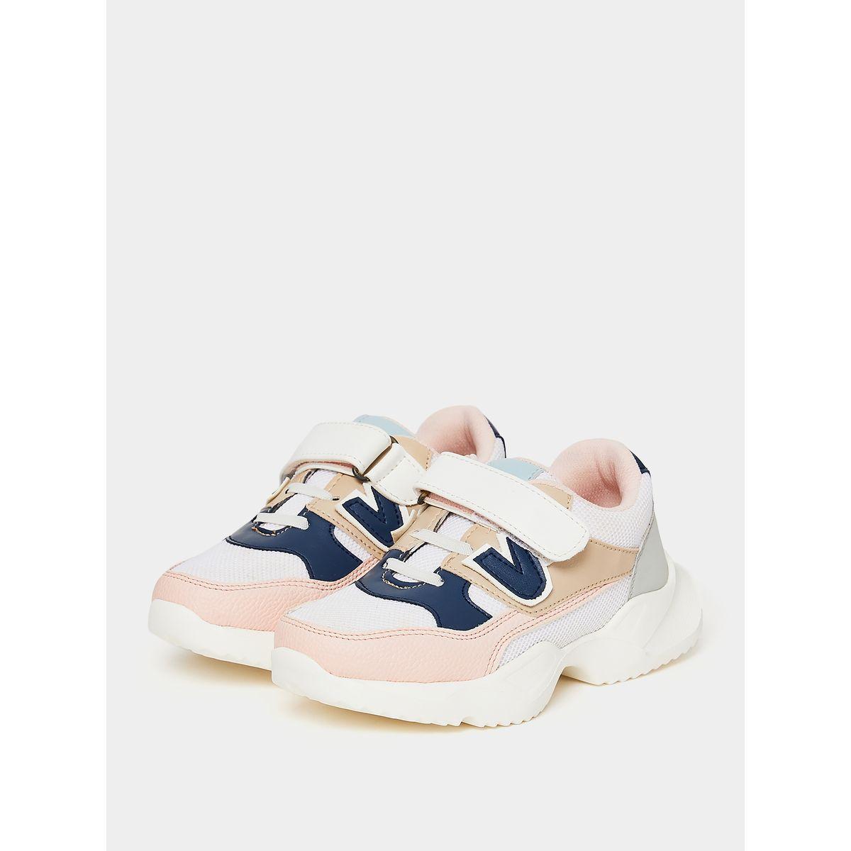 Styli Panelled Sneakers with Hook and Loop-girls-shoes-sneakers-image-2