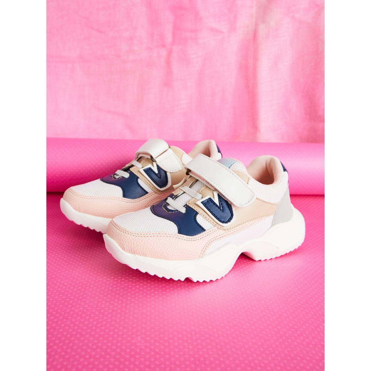 Styli Panelled Sneakers with Hook and Loop-girls-shoes-sneakers-image-7