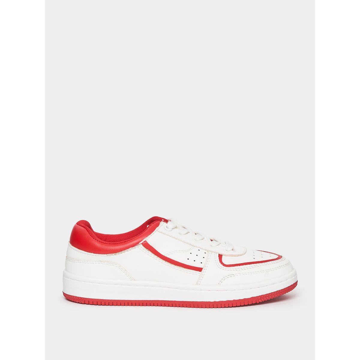 Styli Contrast Trim Lace Up Sneakers-girls-shoes-sneakers-image-1
