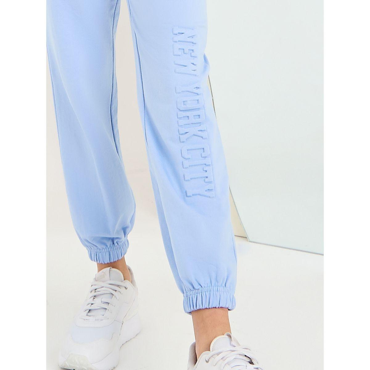 Styli Elevate Embossed Slogan T-Shirt & Jogger Set-girls-clothing-setsandcoords-image-7