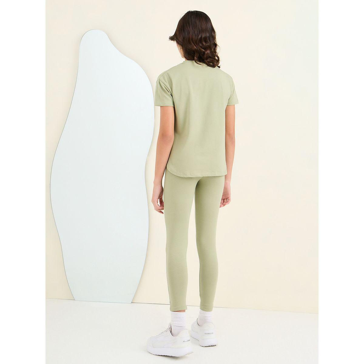 Styli Elevate Embossed Detail T-Shirt & Leggings Set-girls-clothing-setsandcoords-image-7
