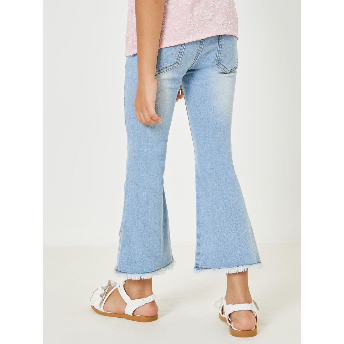 Styli Raw Trim Flare Leg Jeans-girls-clothing-bottoms-jeansandjeggings-image-4