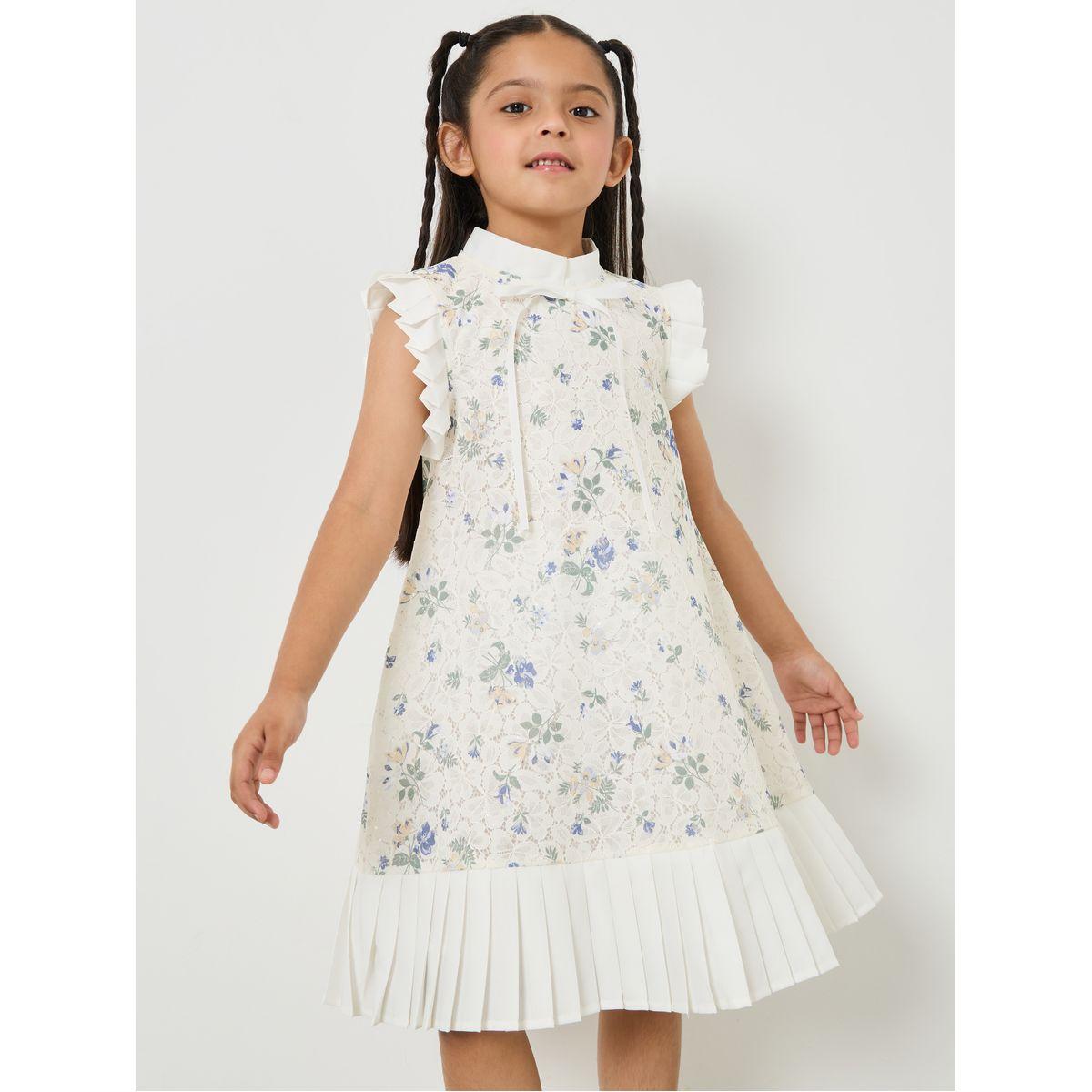 Styli Floral Print Lace Ruffle Sleeve Dress-girls-clothing-dressesandjumpsuits-image-2