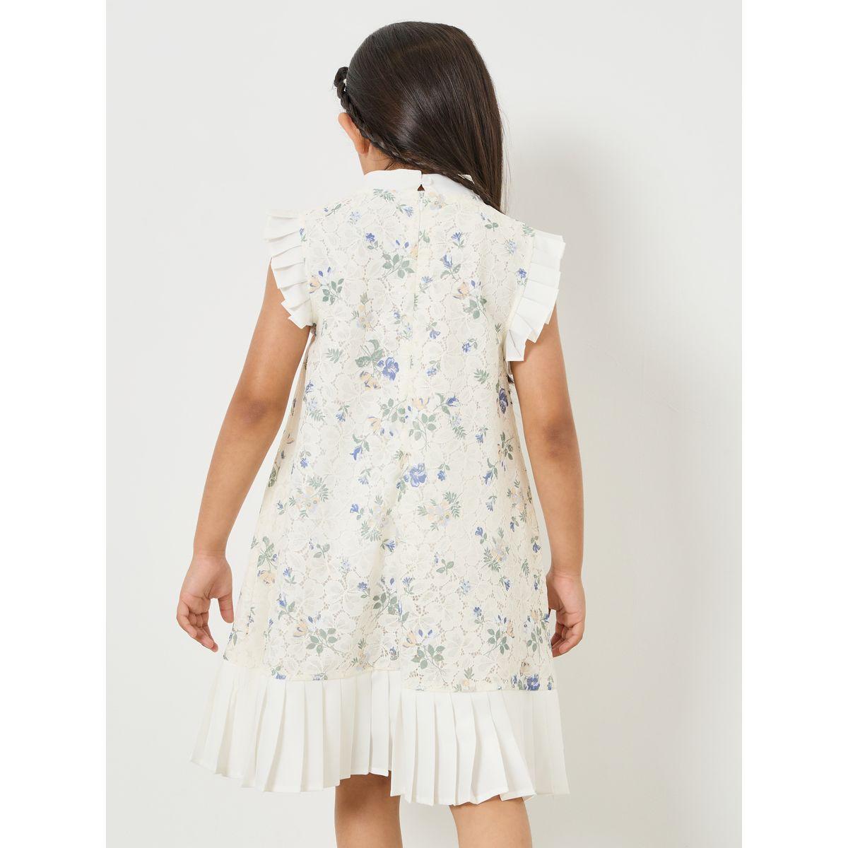 Styli Floral Print Lace Ruffle Sleeve Dress-girls-clothing-dressesandjumpsuits-image-4