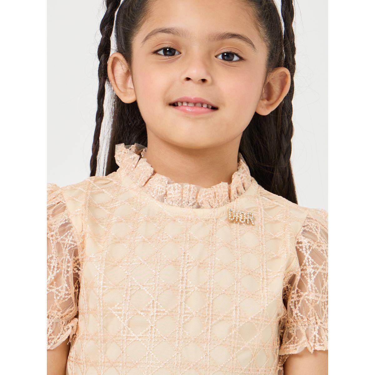 فستان بياقة عالية واكمام منفوشة-girls-clothing-dressesandjumpsuits-image-4