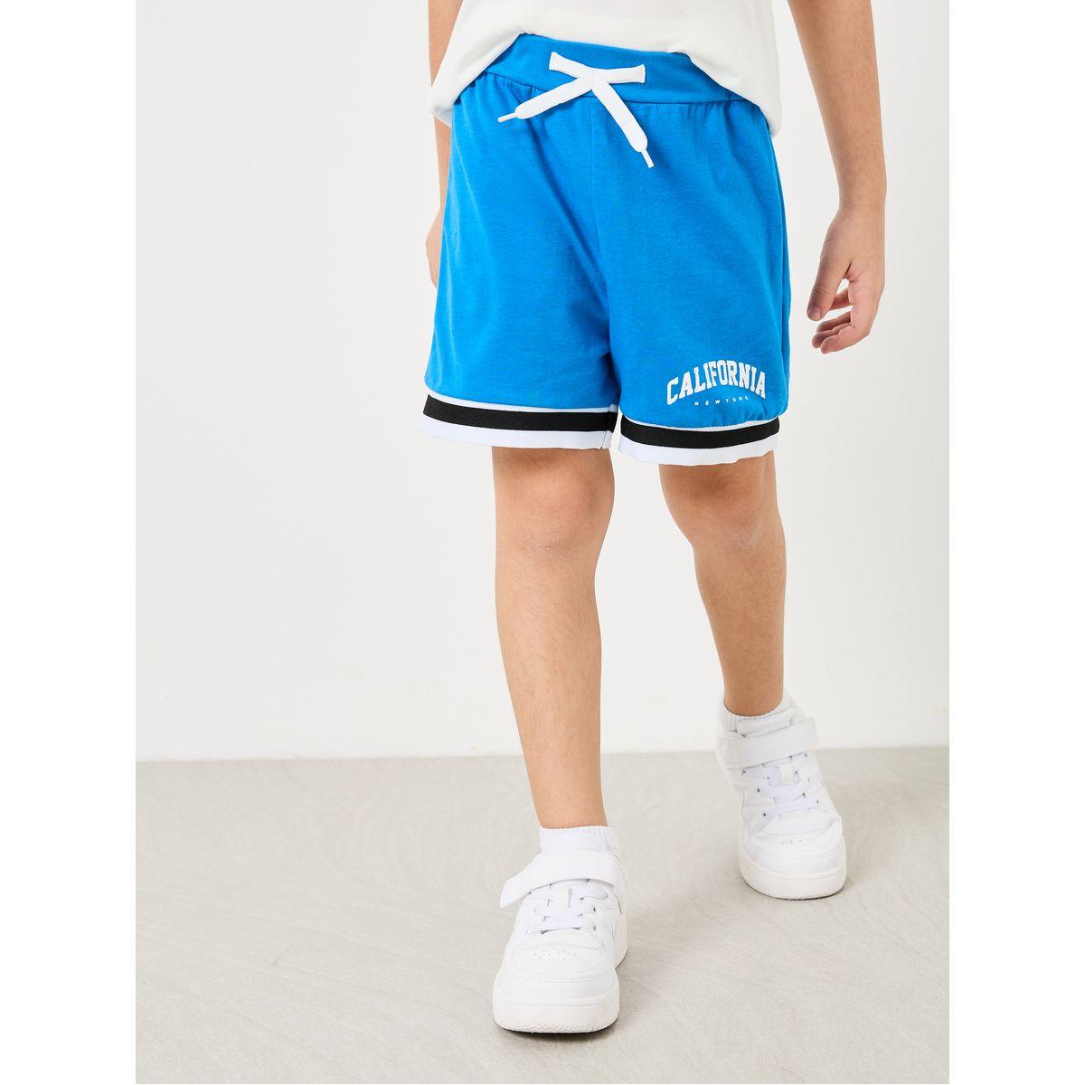 Styli Typo Graphic Print T-shirt and Short Set -boys-clothing-setsandcoords-image-4