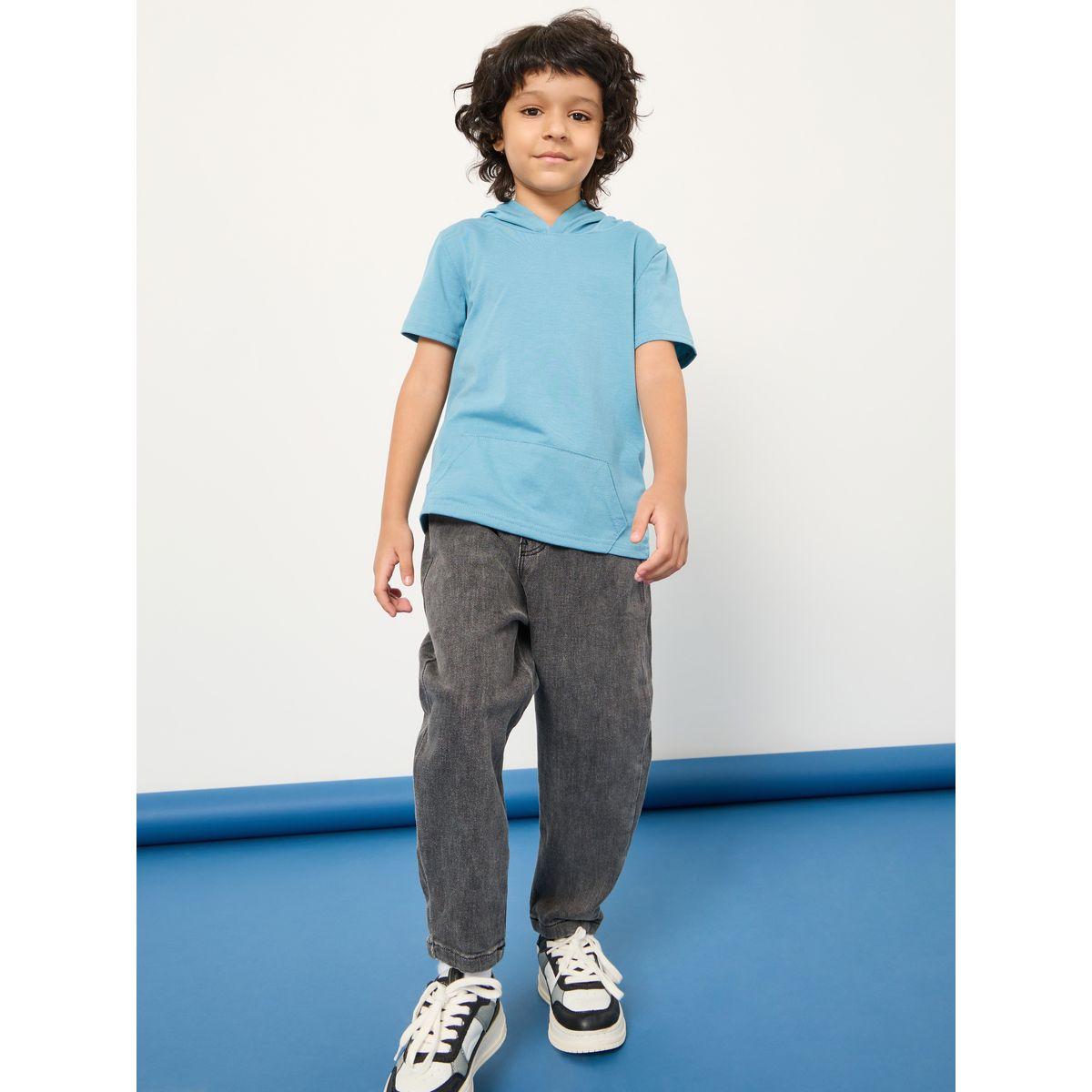 تيشيرت بياقة هودي مع جيب-boys-clothing-tshirtsandpolos-image-1