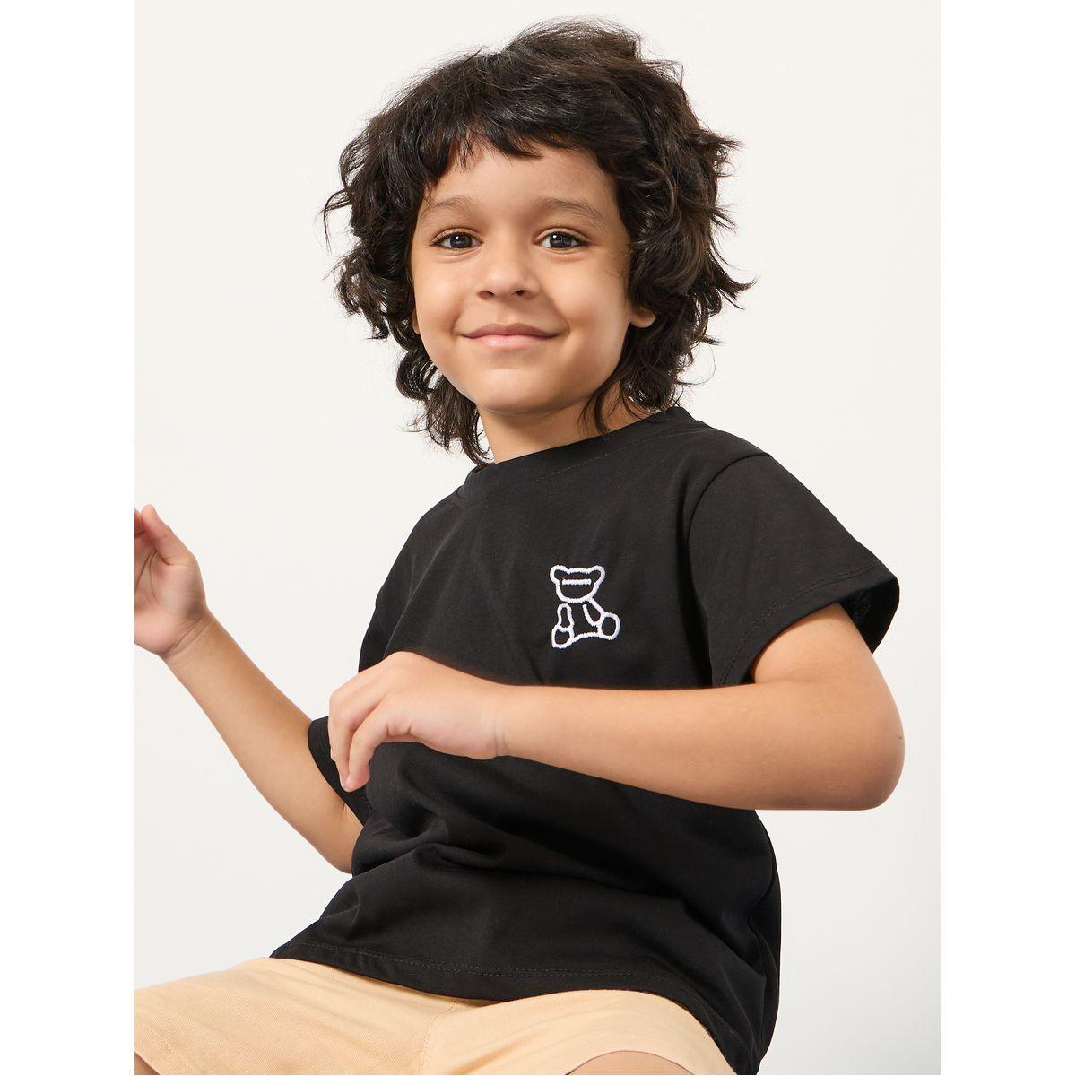 Styli Bear Embroidered Round Neck T-Shirt-boys-clothing-tshirtsandpolos-image-1