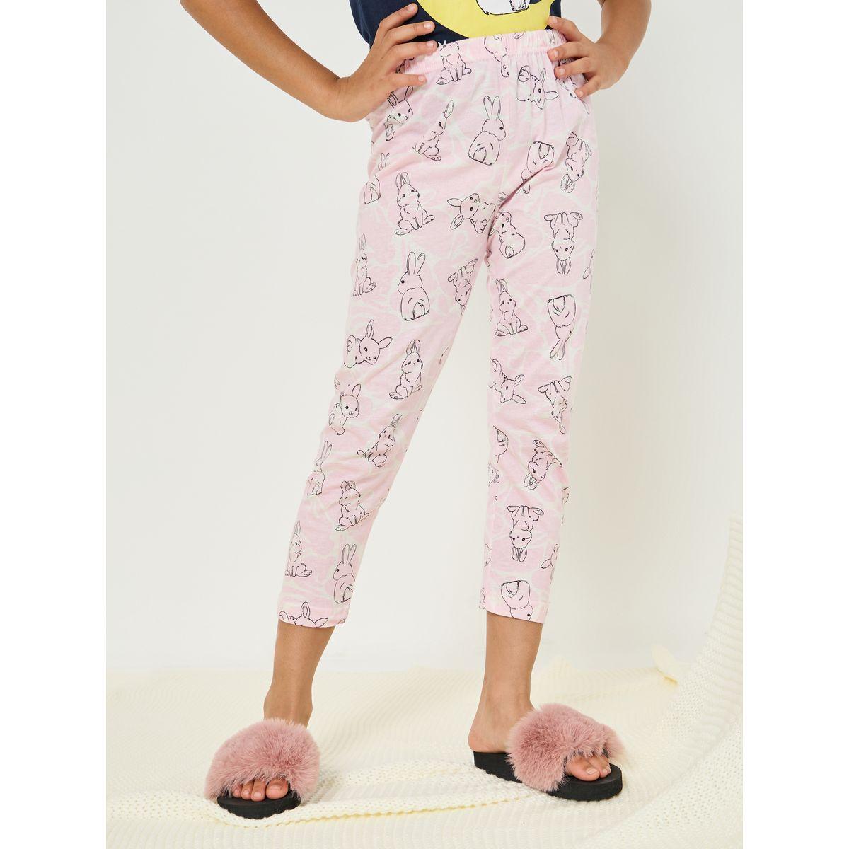 Styli Bunny Print T-Shirt & Pyjama Set-girls-clothing-nightwear-image-5