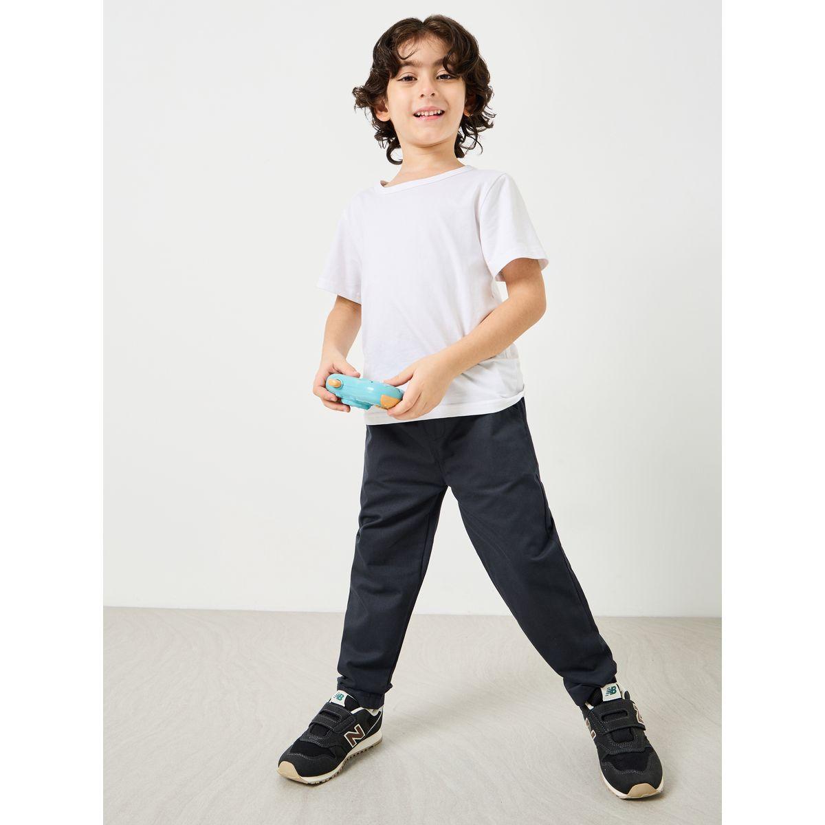 Styli Solid Straight Leg Drawstring Trouser-boys-clothing-bottoms-trousers-image-2