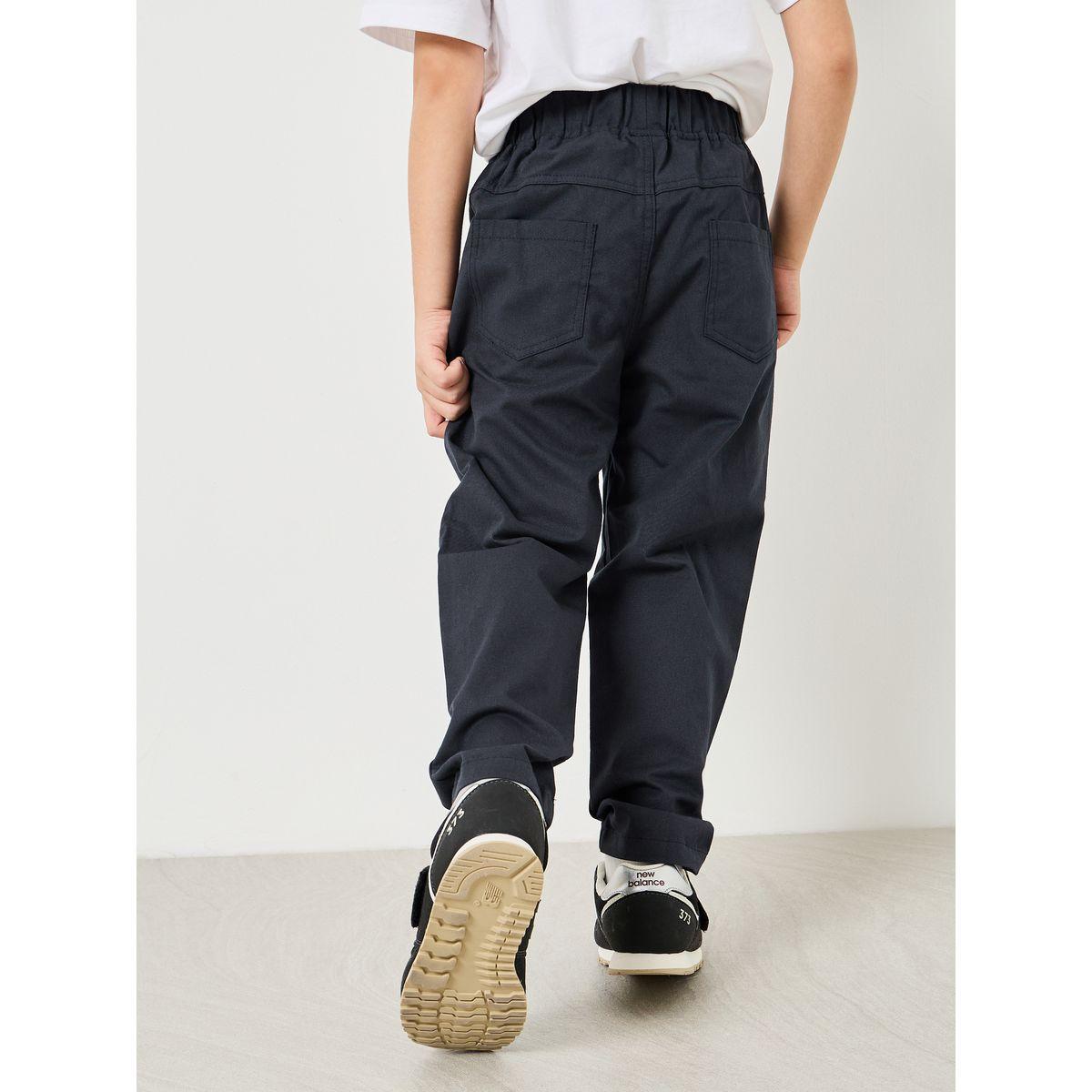 Styli Solid Straight Leg Drawstring Trouser-boys-clothing-bottoms-trousers-image-4